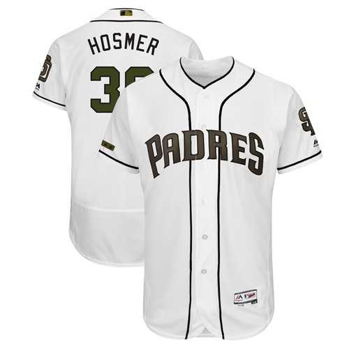Men's San Diego Padres #30 Eric Hosmer White Flexbase Authentic Collection 2018 Memorial Day Stitched MLB Jersey Men's San Diego Padres #30 Eric Hosmer White Flexbase Authentic Collection 2018 Memorial Day Stitched MLB Jersey