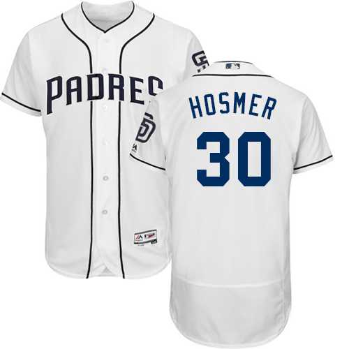 Men's San Diego Padres #30 Eric Hosmer White Flexbase Authentic Collection Stitched MLB
