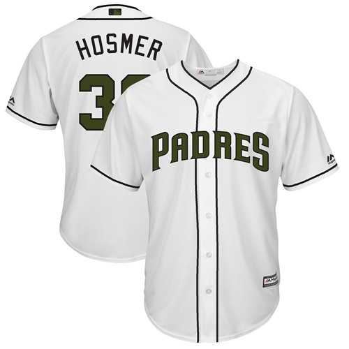 Men's San Diego Padres #30 Eric Hosmer White New Cool Base 2018 Memorial Day Stitched MLB Jersey