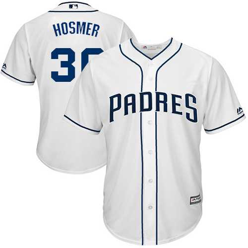 Men's San Diego Padres #30 Eric Hosmer White New Cool Base Stitched MLB