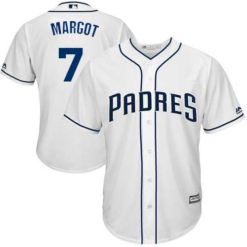 Men's San Diego Padres #7 Manuel Margot White New Cool Base Stitched MLB Jersey