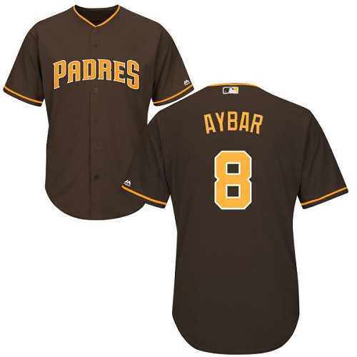 Men's San Diego Padres #8 Erick Aybar Brown New Cool Base Stitched MLB