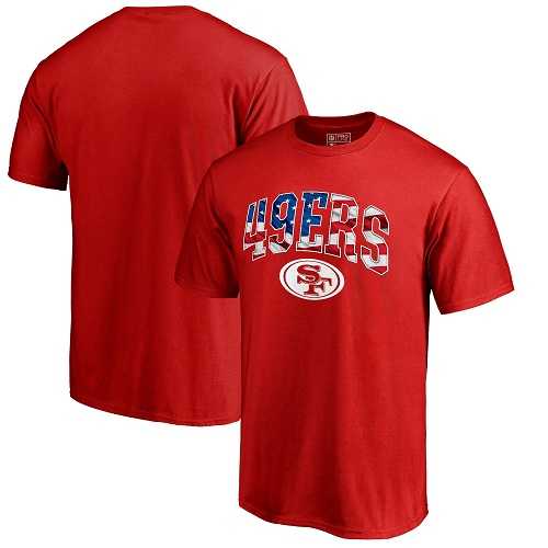 Men's San Francisco 49ers NFL Pro Line by Fanatics Branded Red Banner Wave T-Shirt