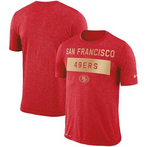 Men's San Francisco 49ers Nike Scarlet Sideline Legend Lift Performance T-Shirt
