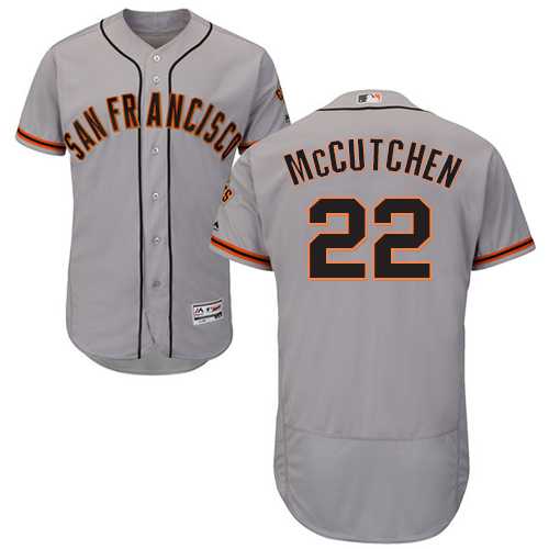 Men's San Francisco Giants #22 Andrew McCutchen Grey Flexbase Authentic Collection Road Stitched MLB