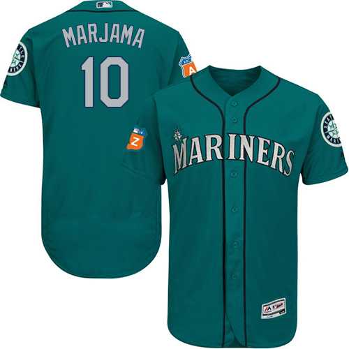 Men's Seattle Mariners #10 Mike Marjama Green Flexbase Authentic Collection Stitched MLB Jersey