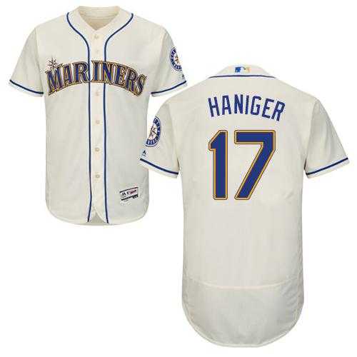 Men's Seattle Mariners #17 Mitch Haniger Cream Flexbase Authentic Collection Stitched MLB Jersey