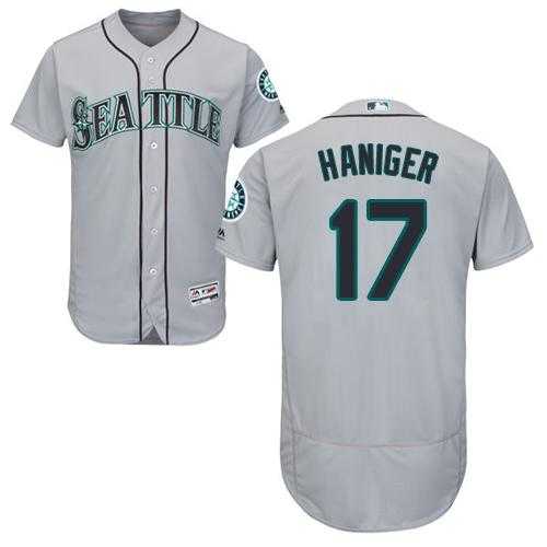 Men's Seattle Mariners #17 Mitch Haniger Grey Flexbase Authentic Collection Stitched MLB Jersey Men's Seattle Mariners #17 Mitch Haniger Grey Flexbase Authentic Collection Stitched MLB Jersey