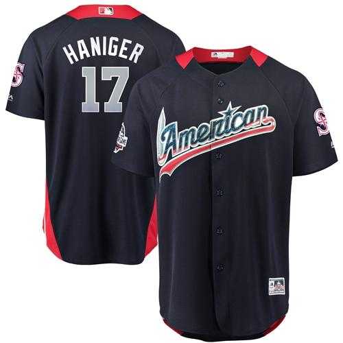Men's Seattle Mariners #17 Mitch Haniger Navy Blue 2018 All-Star American League Stitched MLB Jersey