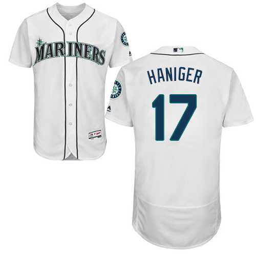 Men's Seattle Mariners #17 Mitch Haniger White Flexbase Authentic Collection Stitched MLB Jersey Men's Seattle Mariners #17 Mitch Haniger White Flexbase Authentic Collection Stitched MLB Jersey