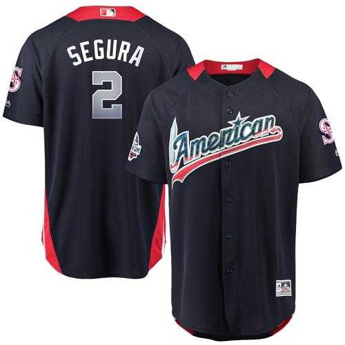 Men's Seattle Mariners #2 Jean Segura Navy Blue 2018 All-Star American League Stitched MLB Jersey