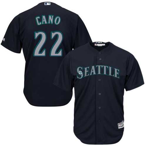 Men's Seattle Mariners #22 Robinson Cano Navy Blue New Cool Base Stitched MLB