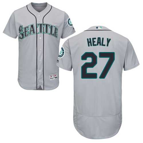 Men's Seattle Mariners #27 Ryon Healy Grey Flexbase Authentic Collection Stitched MLB