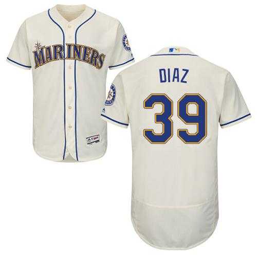 Men's Seattle Mariners #39 Edwin Diaz Cream Flexbase Authentic Collection Stitched MLB Jersey