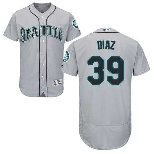 Men's Seattle Mariners #39 Edwin Diaz Grey Flexbase Authentic Collection Stitched MLB Jersey