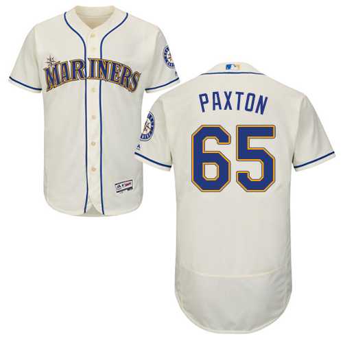 Men's Seattle Mariners #65 James Paxton Cream Flexbase Authentic Collection Stitched MLB Jersey