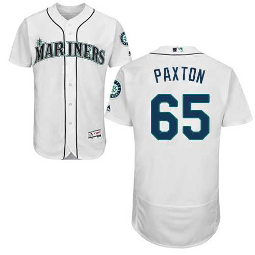 Men's Seattle Mariners #65 James Paxton White Flexbase Authentic Collection Stitched MLB Jersey Men's Seattle Mariners #65 James Paxton White Flexbase Authentic Collection Stitched MLB Jersey