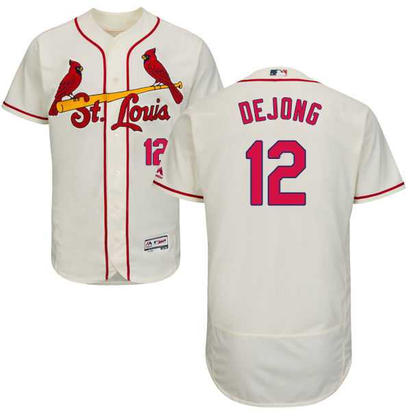 Men's St. Louis Cardinals #12 Paul DeJong Cream Flexbase Authentic Collection Stitched MLB Jersey