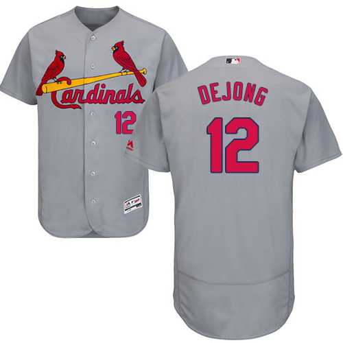 Men's St. Louis Cardinals #12 Paul DeJong Grey Flexbase Authentic Collection Stitched MLB Jersey Men's St. Louis Cardinals #12 Paul DeJong Grey Flexbase Authentic Collection Stitched MLB Jersey