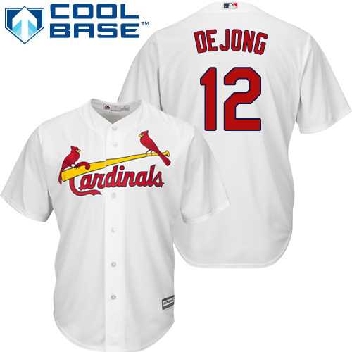 Men's St. Louis Cardinals #12 Paul DeJong White New Cool Base Stitched MLB Jersey