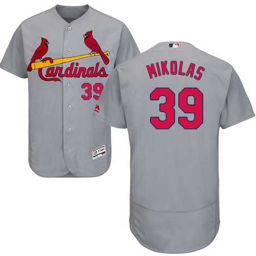 Men's St. Louis Cardinals #39 Miles Mikolas Grey Flexbase Authentic Collection Stitched MLB Men's St. Louis Cardinals #39 Miles Mikolas Grey Flexbase Authentic Collection Stitched MLB