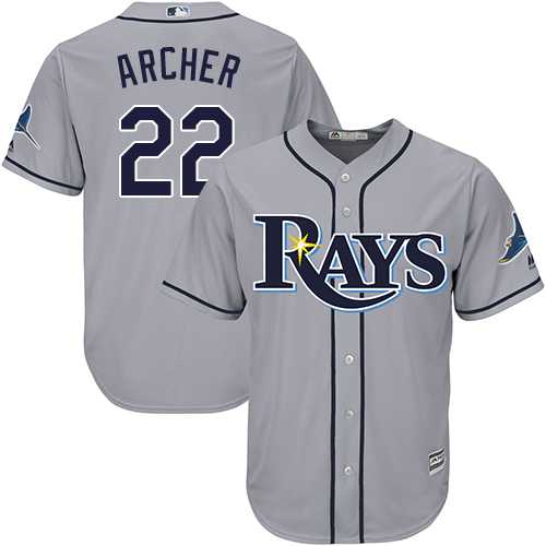 Men's Tampa Bay Rays #22 Chris Archer Grey New Cool Base Stitched MLB