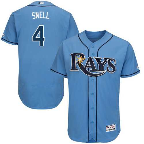 Men's Tampa Bay Rays #4 Blake Snell Light Blue Flexbase Majestic Authentic Alternate Collection Stitched MLB Jersey