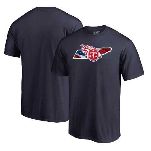 Men's Tennessee Titans NFL Pro Line by Fanatics Branded Navy Banner State T-Shirt