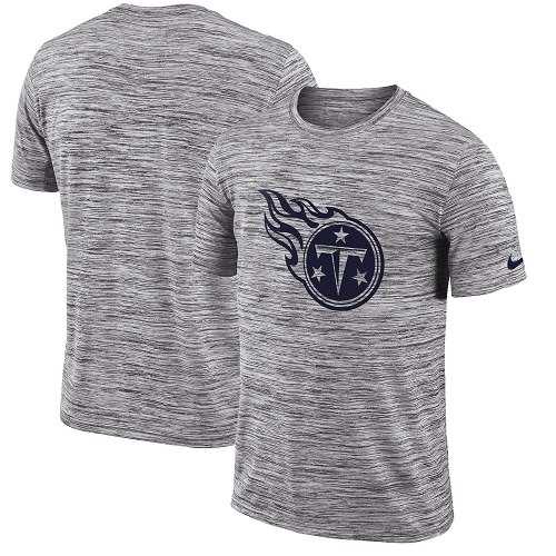 Men's Tennessee Titans Nike Heathered Black Sideline Legend Velocity Travel Performance T-Shirt