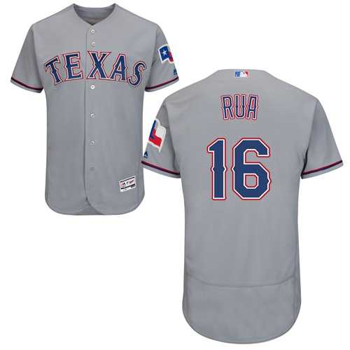 Men's Texas Rangers #16 Ryan Rua Grey Flexbase Authentic Collection Stitched MLB