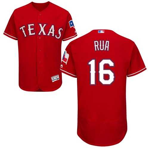 Men's Texas Rangers #16 Ryan Rua Red Flexbase Authentic Collection Stitched MLB