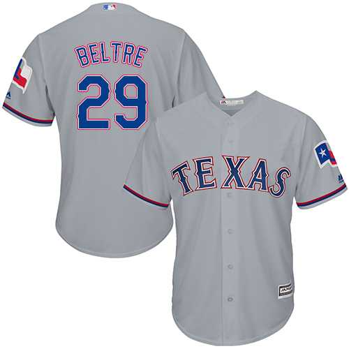 Men's Texas Rangers #29 Adrian Beltre Grey New Cool Base Stitched MLB