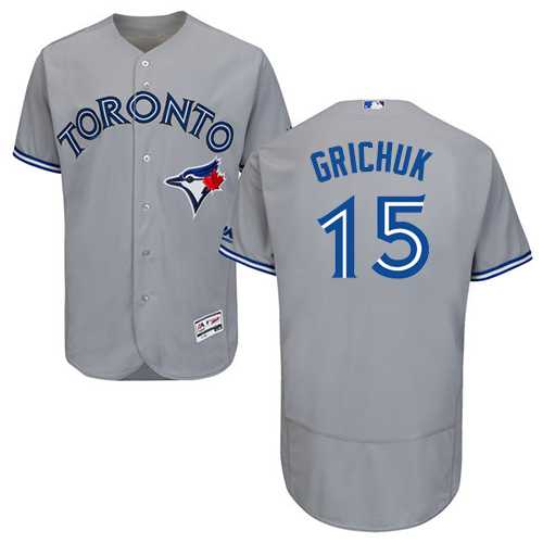 Men's Toronto Blue Jays #15 Randal Grichuk Grey Flexbase Authentic Collection Stitched MLB