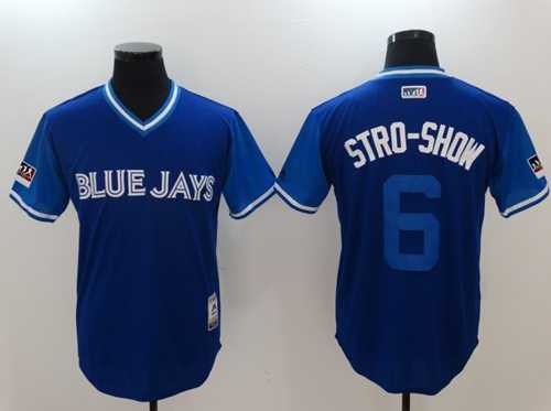 Men's Toronto Blue Jays #6 Marcus Stroman Light Blue Stro-Show Players Weekend Authentic Stitched MLB