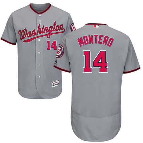 Men's Washington Nationals #14 Miguel Montero Grey Flexbase Authentic Collection Stitched MLB