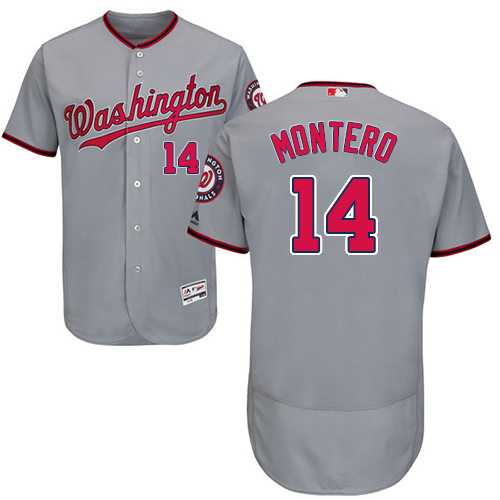 Men's Washington Nationals #14 Miguel Montero Grey Flexbase Authentic Collection Stitched MLB Men's Washington Nationals #14 Miguel Montero Grey Flexbase Authentic Collection Stitched MLB