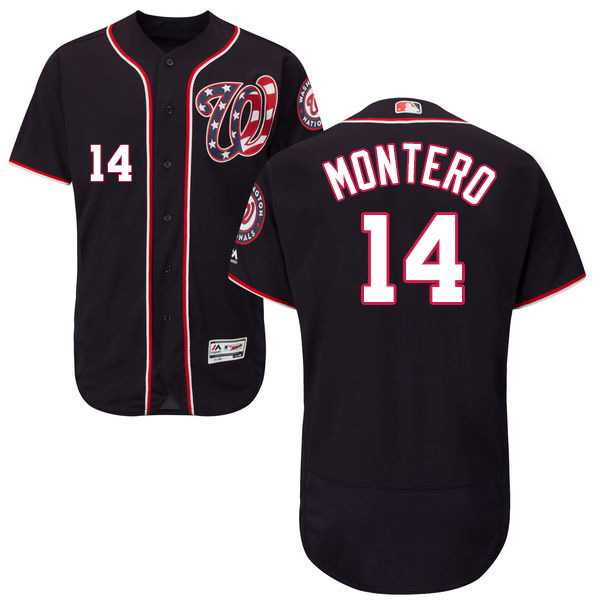 Men's Washington Nationals #14 Miguel Montero Navy Blue Flexbase Authentic Collection Stitched MLB Men's Washington Nationals #14 Miguel Montero Navy Blue Flexbase Authentic Collection Stitched MLB