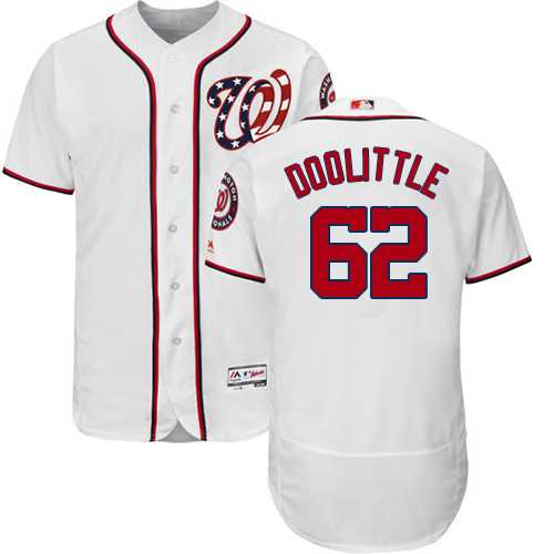 Men's Washington Nationals #62 Sean Doolittle White Flexbase Authentic Collection Stitched MLB