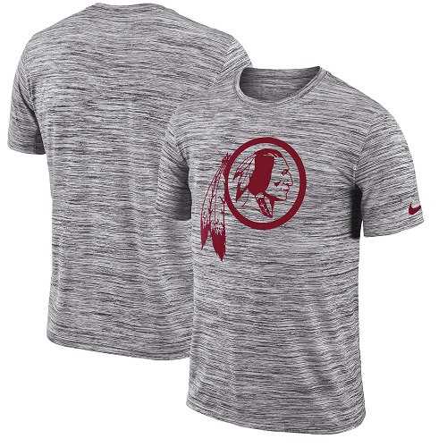 Men's Washington Redskins Nike Heathered Black Sideline Legend Velocity Travel Performance T-Shirt