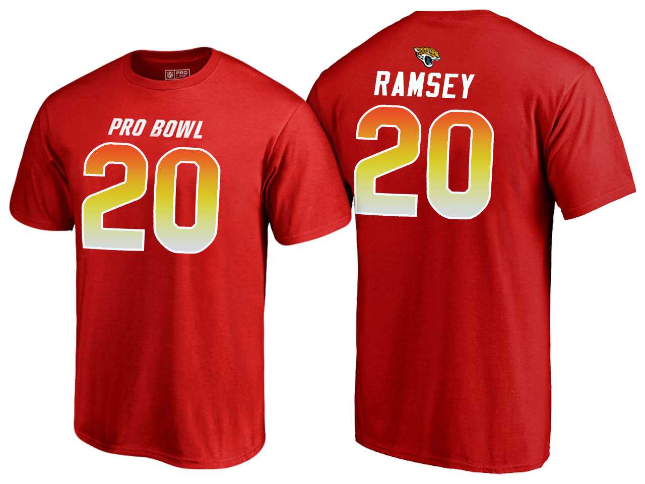 Men Jalen Ramsey Jacksonville Jaguars AFC Red 2018 Pro Bowl Name & Number T-Shirt