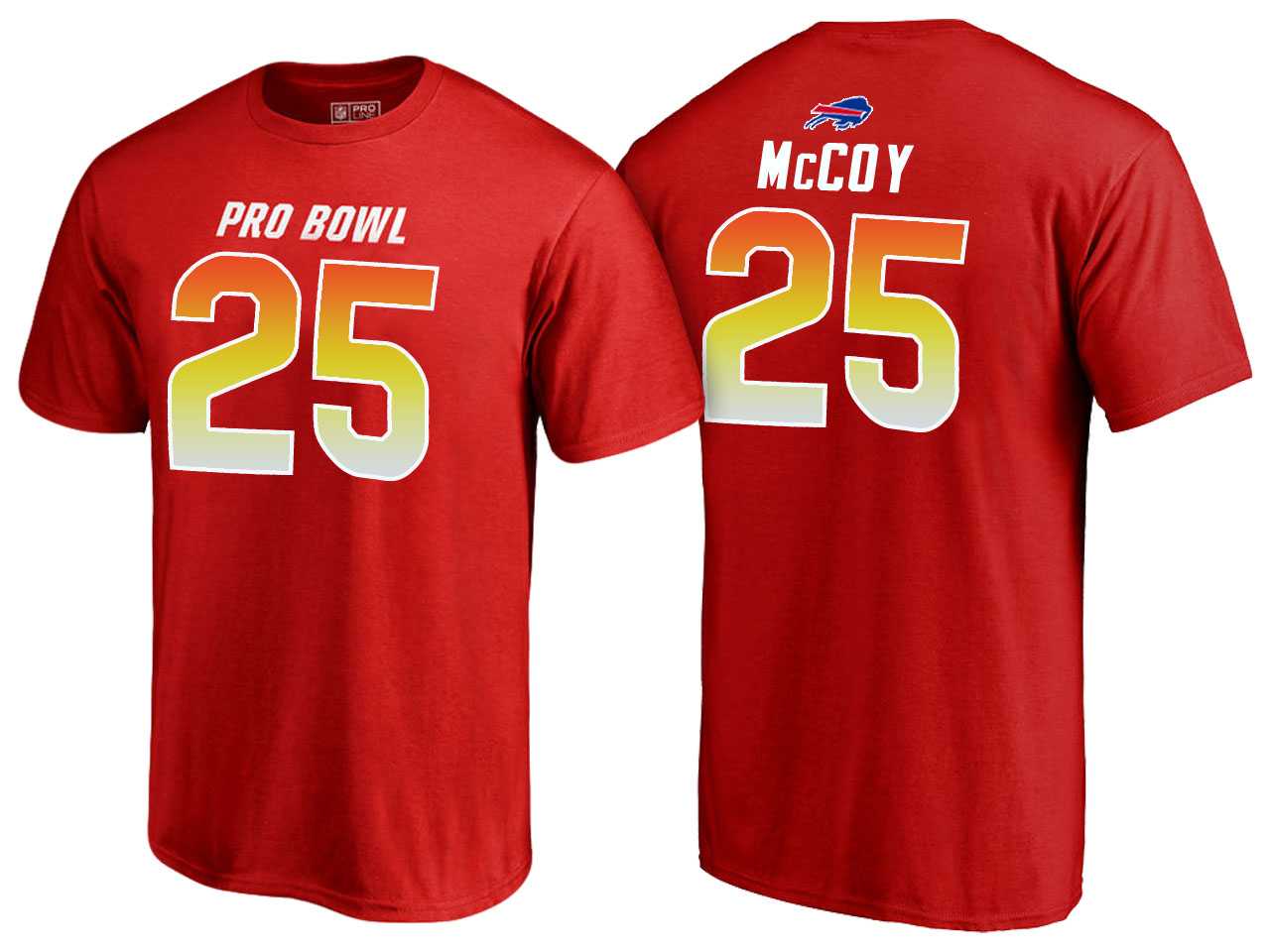Men LeSean McCoy Buffalo Bills AFC Red 2018 Pro Bowl Name & Number T-Shirt