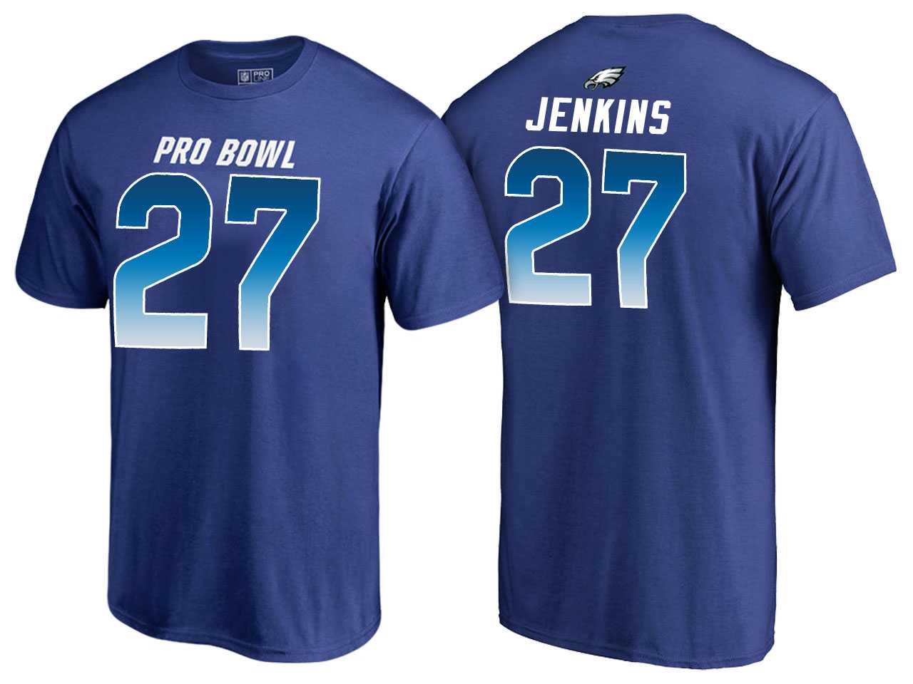 Men Malcolm Jenkins Philadelphia Eagles NFC Royal 2018 Pro Bowl Name & Number T-Shirt