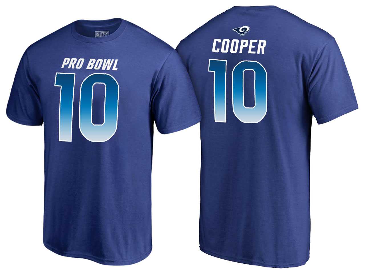 Men Pharoh Cooper Los Angeles Rams NFC Royal 2018 Pro Bowl Name & Number T-Shirt
