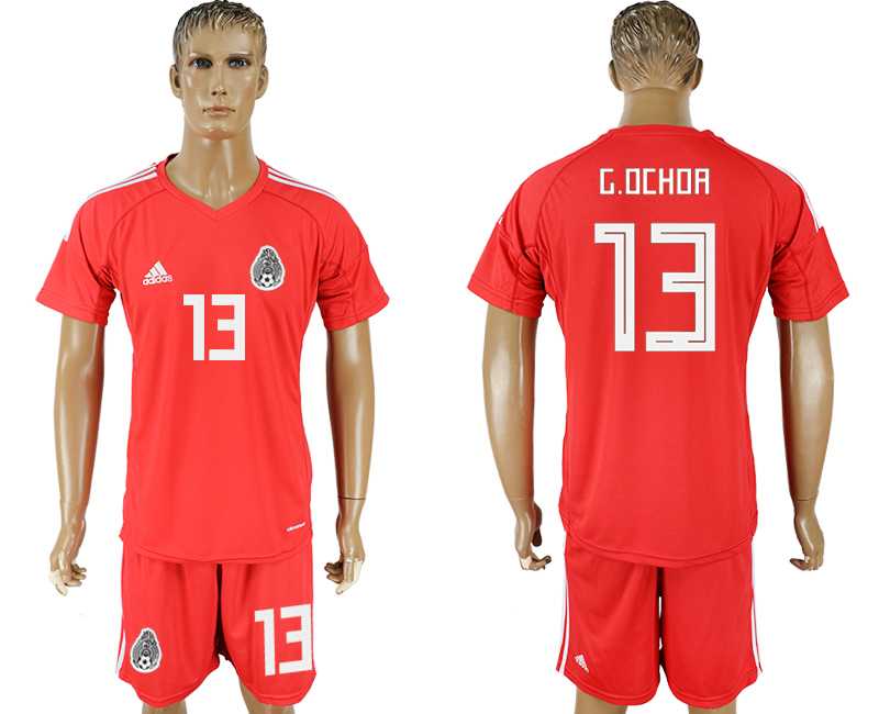 Mexico #13 G. OCHOA Red Goalkeeper 2018 FIFA World Cup Soccer Jersey