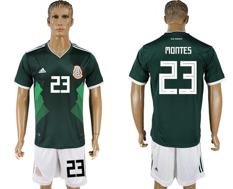 Mexico #23 MONTES Home 2018 FIFA World Cup Soccer Jersey