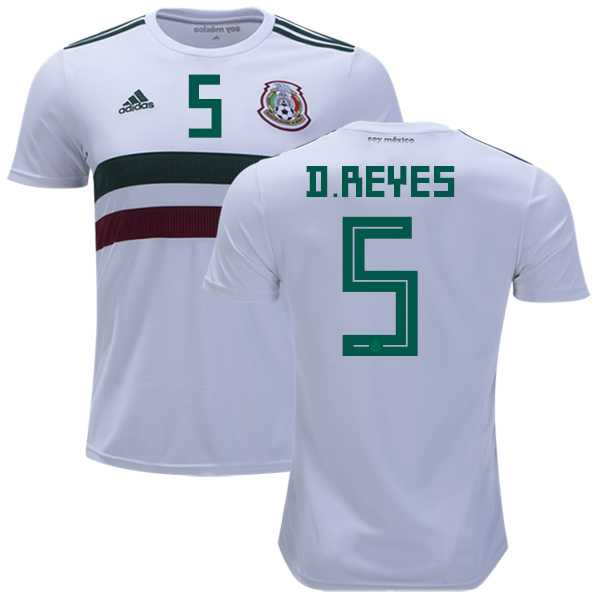Mexico #5 D.Reyes Away Soccer Country Jersey