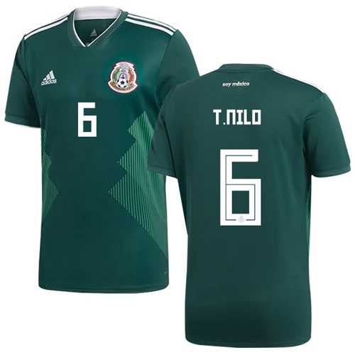 Mexico #6 T.Nilo Green Home Soccer Country Jersey