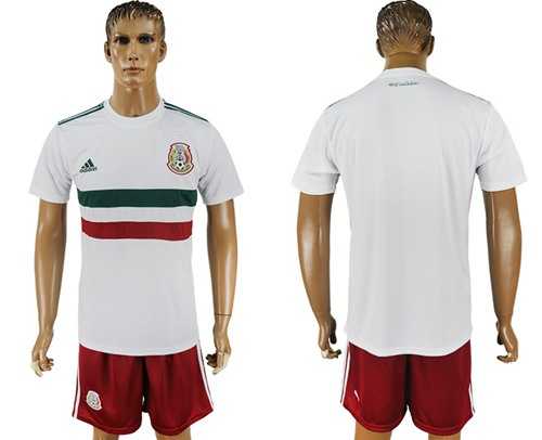 Mexico Blank Away Soccer Country Jersey