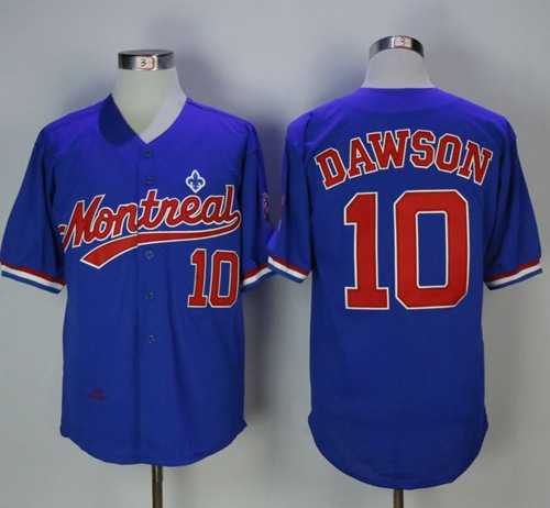 Mitchell And Ness BP Montreal Expos #10 Andre Dawson Blue Throwback Stitched MLB