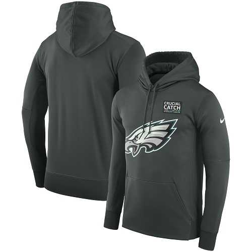 NFL Men's Philadelphia Eagles Nike Anthracite Crucial Catch Performance Pullover Hoodie